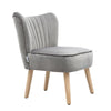 Velvet Accent Oyster Cocktail Sofa Armchair Bedroom Lounge Tub Chair Upholstered