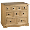 Corona 4+3+2 Drawer Merchant Chest of Drawers, Mexican Solid Pine, Rustic
