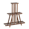 3 Tier Large Wooden Plant Stand Flower Display Rack Ladder Shelf Indoor Outdoor