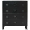 Chest of Drawers Metal Industrial Style 78x40x93cm Black Cabinet Unit