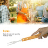 Professional Stainless Steel Barbeque BBQ Utensils Spatula Tongs Fork Set Outdoo