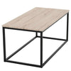 Rectangle Coffee Tea Table Industrial Wooden Top Metal Leg Home Office Reception