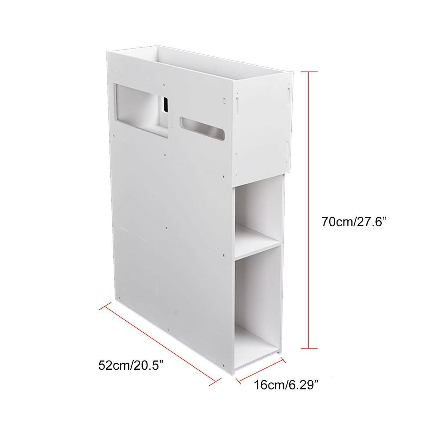 Bathroom Toilet Slim Floor Cabinet Narrow Storage Cupboard with Drawers