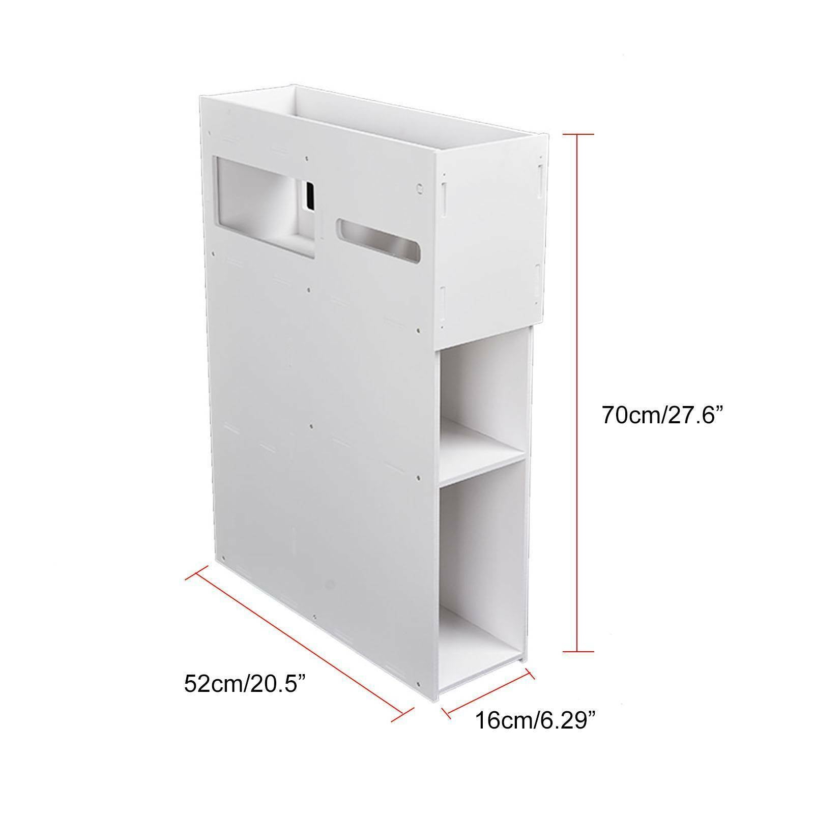 Bathroom Toilet Slim Floor Cabinet Narrow Storage Cupboard with Drawers