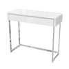 Small White High Gloss Console Table with Drawer - Tiffany TIFF047A