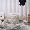 Round Bedroom Footstool Dressing Table Chairs Stools Vanity Velvet Pouffe Button