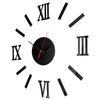 3D DIY Wall Clock Roman Numerals Luxury Mirror Sticker Home Decor Living Room