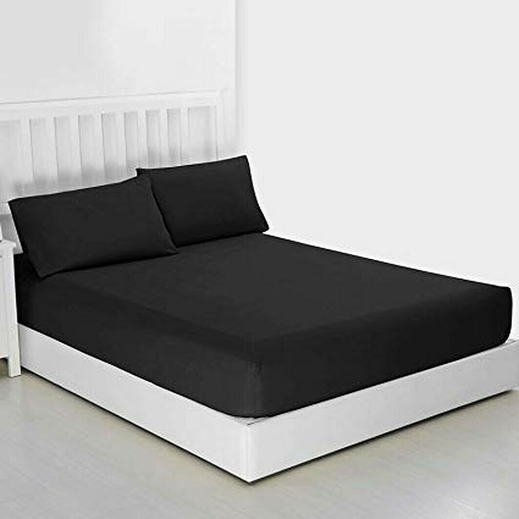 Extra Deep 30cm Fitted Sheet Bed Sheets 100% Poly Cotton Single Double King Size