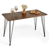 4 Seater Dining Table Dark Wood Effect Kitchen Table Dining Room | Spinningfield