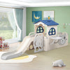 4 in 1 Kids Toddlers Children's Garden Slide Playpen Playhouse Cabin Table Set