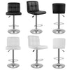 2×Bar Stools Leather Chairs Breakfast Chairs Swivel Gas Lift Kitchen Cushioned
