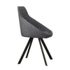 2× Retro Dining Chairs Grey PU Faux Leather Luxury Padded Seat Home Restaurant