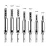 7x Self Centering Lock Hinge Drill Bit Set Hardware Drawer Pilot Hole Guides UK