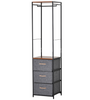 Tall Industrial Furniture Metal Open Wardrobe Narrow Clothes Storage Rail Hanger