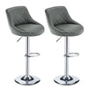 2x Bar Stools Gas Lift Swivel Stool Hub Club Cafe Breakfast Chairs PU Leather UK