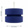 Blue Easy Fit Pendant Light Shade 2 Tier Design Fabric Drum Ceiling Light Shade
