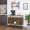Industrial Storage Sideboard Large Rustic Cabinet Vintage Metal Console Table