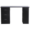 120cm Computer Desk PC Table Workstation w/ 3 Shelf & Drawers Black