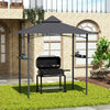 Metal BBQ Gazebo Waterproof Barbecue Grill Canopy Grey Garden Marquee Pergola