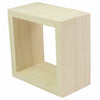 Wall shelf Wooden floating shelves Display unit cube box square Pine Polished