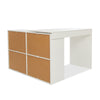 Mondeer White L-shaped Computer Desk Corner PC Table Workstation with 4 Shelves