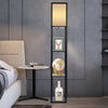 159 cm Height Floor Lamp Bedside Light Free Standing Holder Storage Shelf Wooden