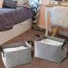 Foldable Felt Storage Basket Closet Toys Hamper Laundry Bag Shelf Box Organizer