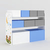 Childrens Storage Shelf Kids Bookshelf Rack w/ 9 Toy Organizer Boxes Playroom