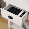 Modern White Console Table with 2 Drawers Hall Desk Shelf Storage Furniture