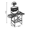 Folding Director Chair Makeup Artist Hairstylist High Chair with Storage Trays