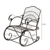 One Seater Garden Bench Vintage Swing Chair Rocking Metal Furniture Patio Seat