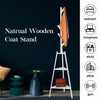 Wooden Freestanding Coat Stand Clothes Storage Shelves Hats Hallway Office