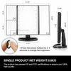 22 LED Tri Folding Touch Makeup Mirror Tabletop Cosmetic Vanity LED Light Mirror