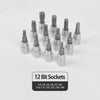 46Pcs 1/4" Screwdriver Drive Socket Set Tool Ratchet Bit Torx Hex Screw