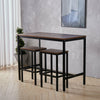 Kitchen Dining Set Steel 2/4Chairs+Tables Wood Seat Retro France Bistro Bar Cafe
