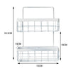 2 Tiers Metal Wall Hanging Shelf Storage Shelves Floating Wire Baskets Rack Home