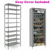10 Tier Shoe Rack Cabinet Closet Storage Organiser Stand Shelf Dustproof Holders