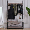 Coat Stand Hallway Shoe Rack Hat Coat Hanger Shelf Storage Rack Vintage Wooden