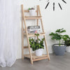 3Tier Wooden Ladder Folding Book Shelf Stand Plant Flower Display Shelving Rack