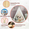 Large Canvas Kids Teepee White Tent Childs Wigwam Indoor Outdoor Play House Gift