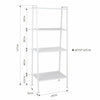 White Ladder Shelf 4Tier Storage Shelving Unit Standing Plant Display Metal Rack