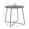 Dining Table Round Modern Kitchen Coffee Table Home Office Lounge Room 80cm Wood