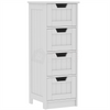Priano Free Standing Unit 4 Drawer Bathroom Storage Tidy Floor Cabinet Cupboard