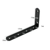 4x Black Wall Mounted L Shaped Angle Shelf Brackets Heavy Duty Corner Support UK