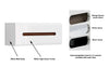 White Gloss Wall Cabinet Modern Storage Shelf Unit 1 Door Black Brown Azteca T