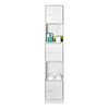 Bathroom Cabinet Tallboy Cupboard Storage Unit w/ Shelves & 3 Doors 180 CM White