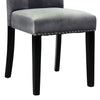 Velvet Knocker Ring Dining Chair Studded Button Back Chair Bedroom Kitchen 1pcs