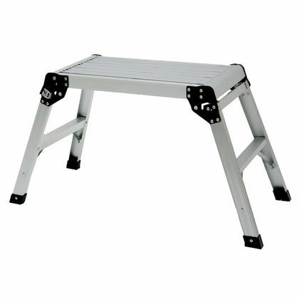 New Folding Aluminium Work Platform Step Up Bench Ladder UK