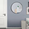 Wall Mirror Round Black Frame Home Bathroom Glass Mounted Vanity Circle Decor