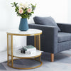 Modern Elegant Round /Square Marble Vein Side / Coffee Table Living Room Bedroom
